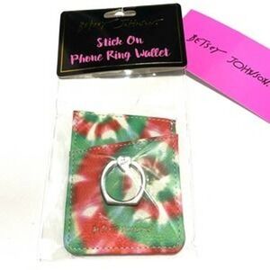New Betsey Johnson Phone Ring Wallet Attachment - Tie Dye